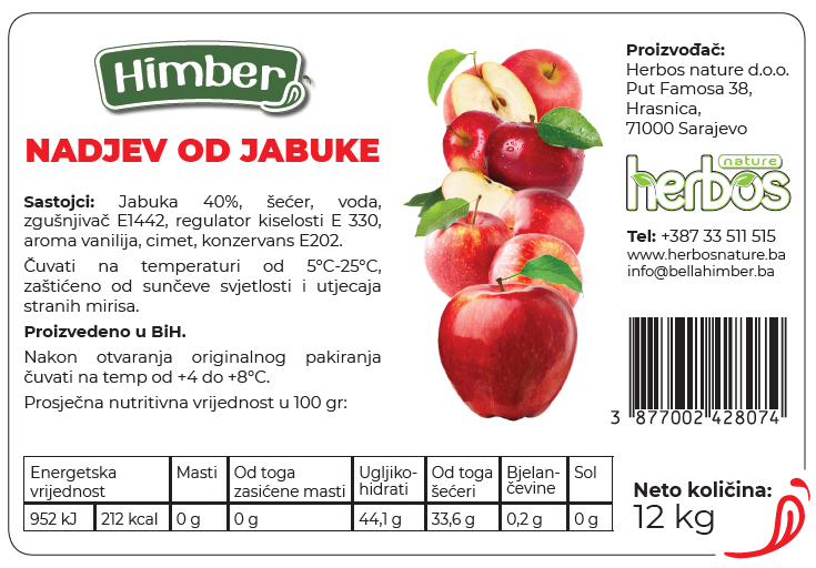 nadjev od jabuke 12 kg